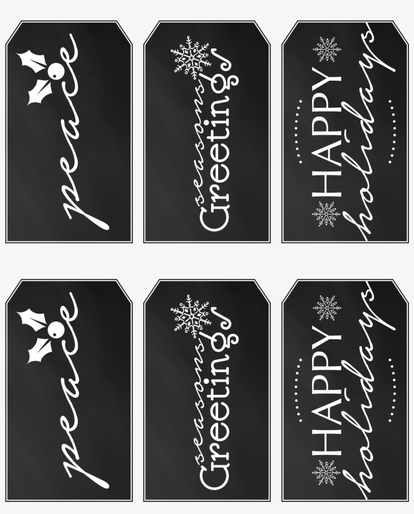 Happy Holiday Printable Gift Tag, transparent png download