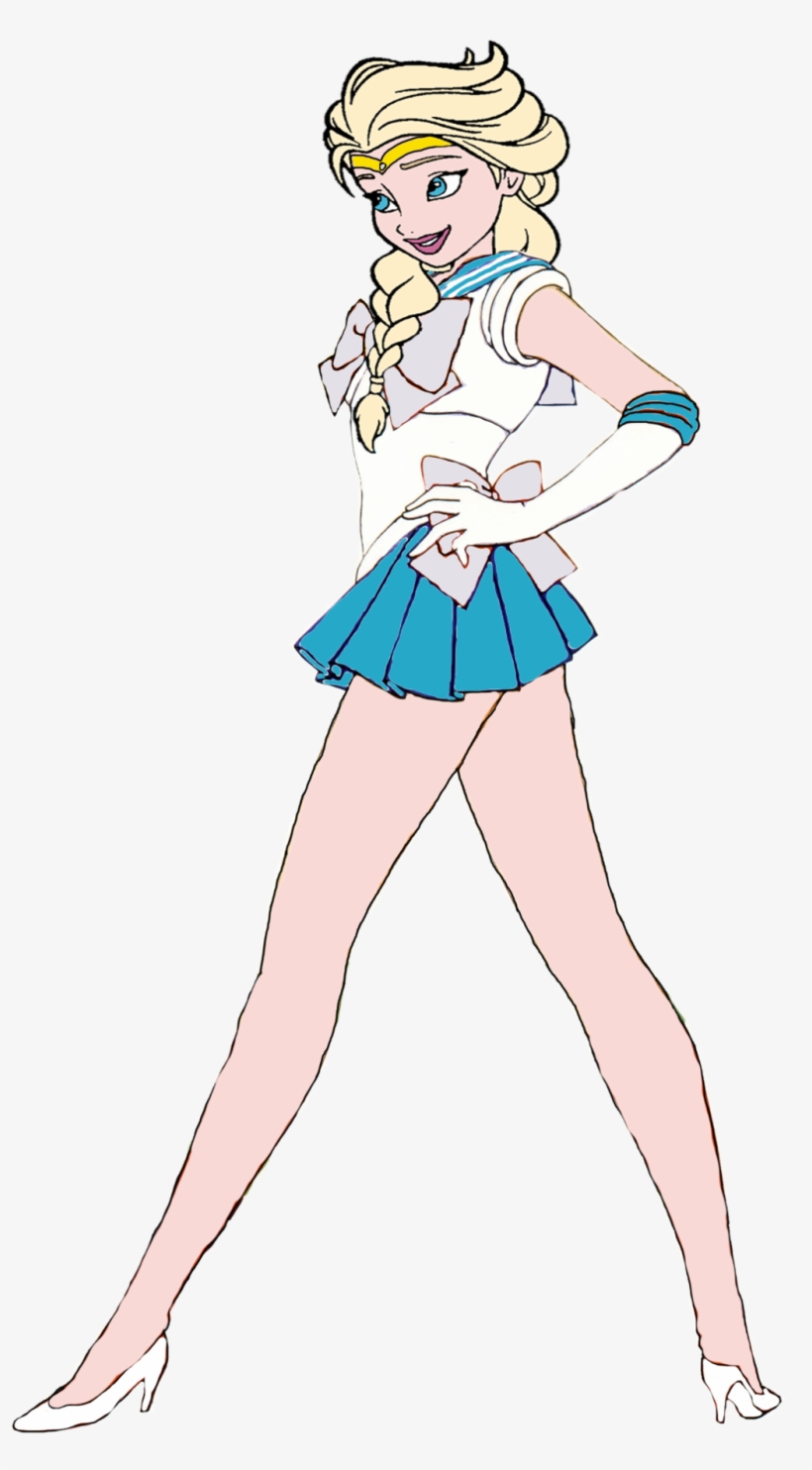Queen Elsa As A Sailor Scout By Darthraner83-d6u7hfp - Molly Baker Sailor Moon, transparent png download