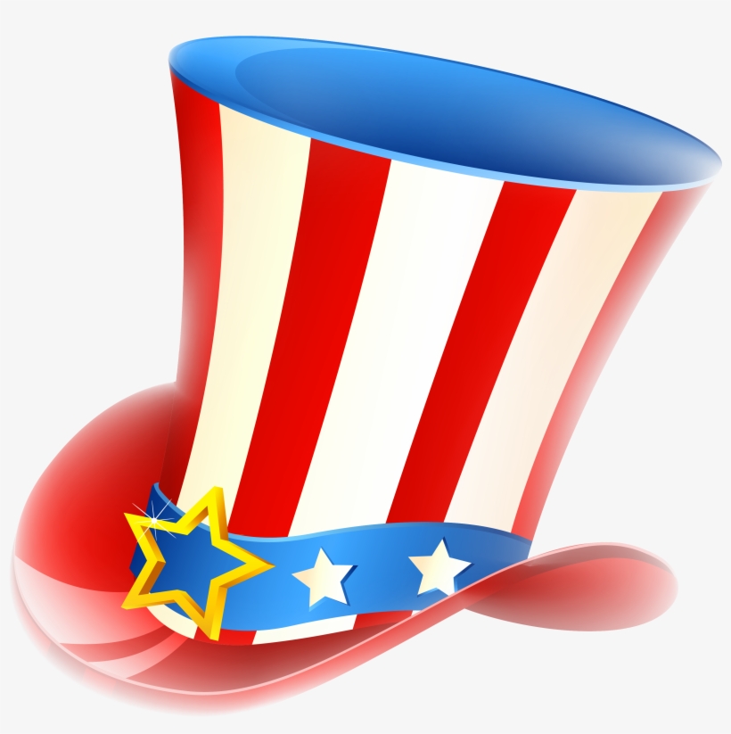 Happy Fourth Of July Uncle Sam Tophat, transparent png download