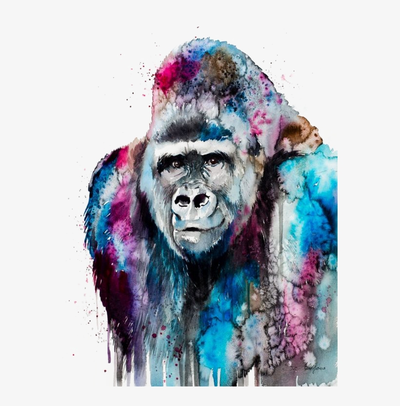 Easy Gorilla Painting, transparent png download