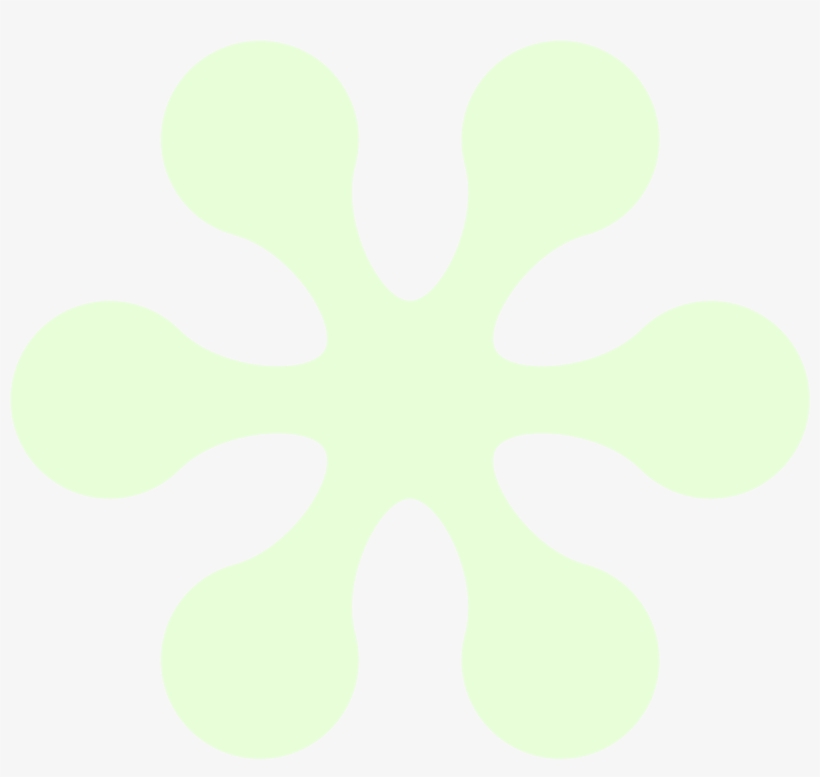 Retro Flower Color Clour Light Green Chiffon - Green Mint Flower Clipart, transparent png download