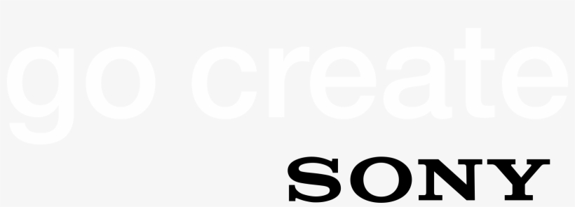 Go Create Sony Logo Black And White - Sony Corporation, transparent png download