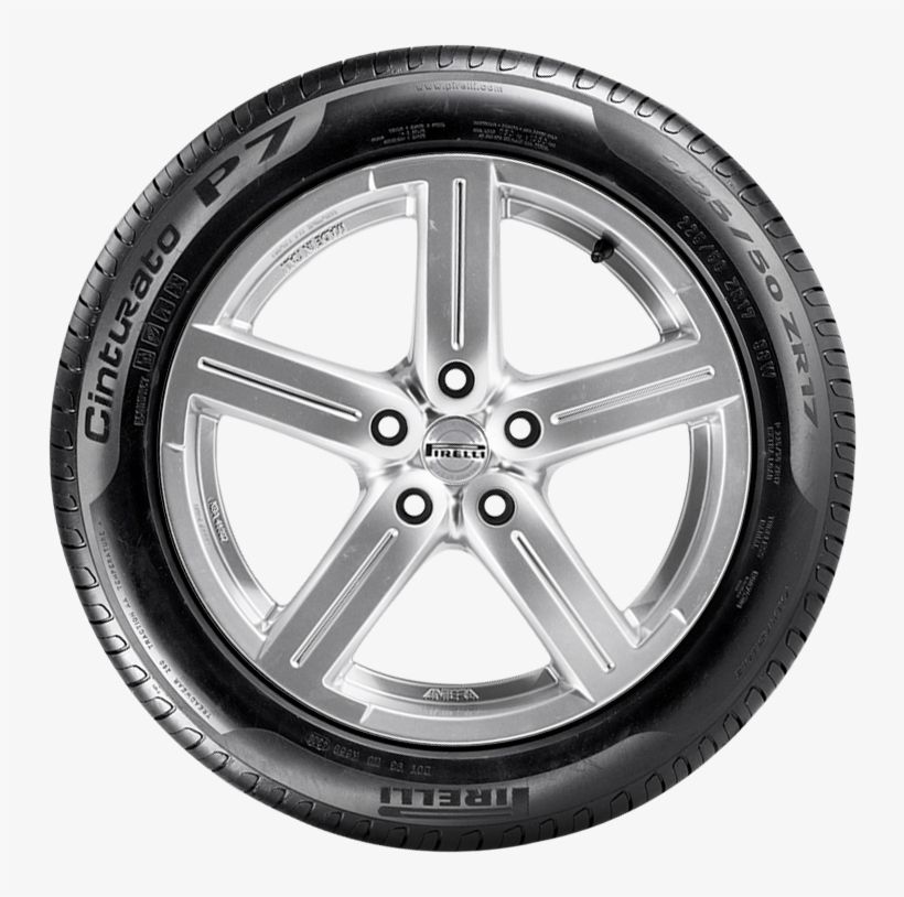 Car Tire Side - Pirelli Cinturato P7 Blue 215 50r17 95w Transparent PNG ...
