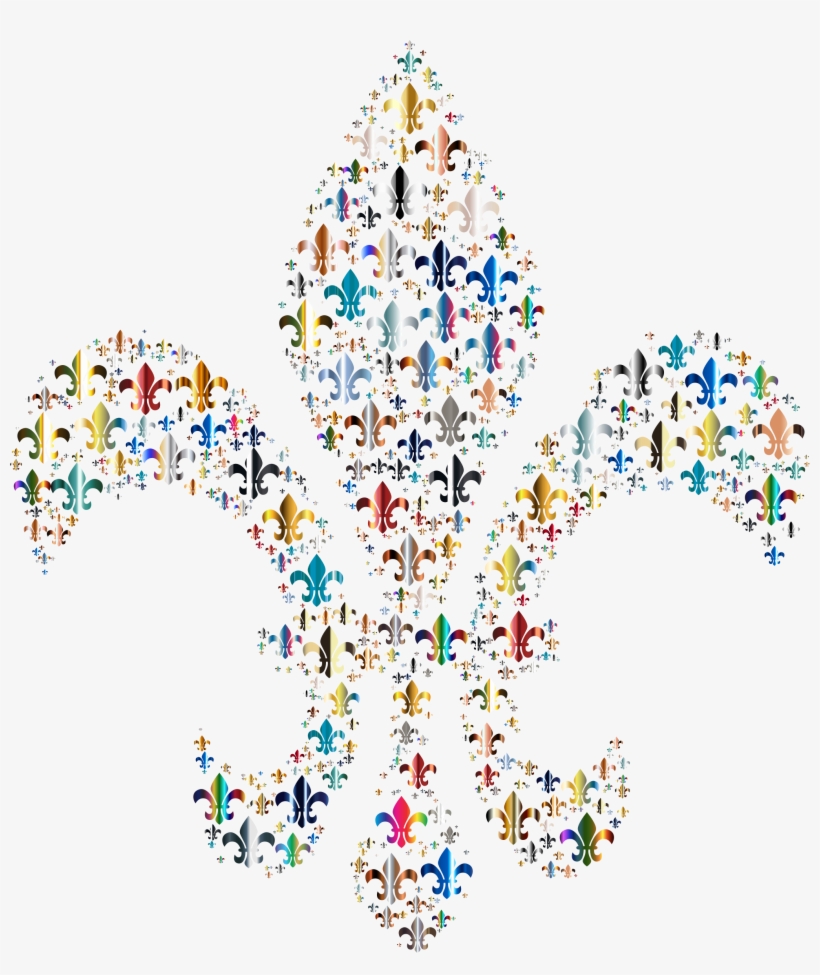 This Free Icons Png Design Of Colorful Fleur De Lis, transparent png download