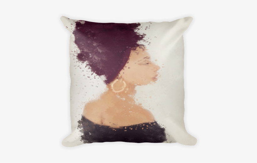 "watercolor Turban" Pillow - Cushion, transparent png download