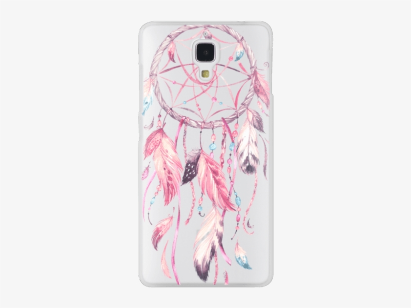 Watercolor Pink Dreamcatcher Feather Dream Catcher - Marmont Hill 'dreamcatcher' Framed Painting Print, transparent png download