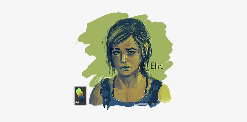 Ellie From The Last Of Us Color Palette Meme - Illustration, transparent png download