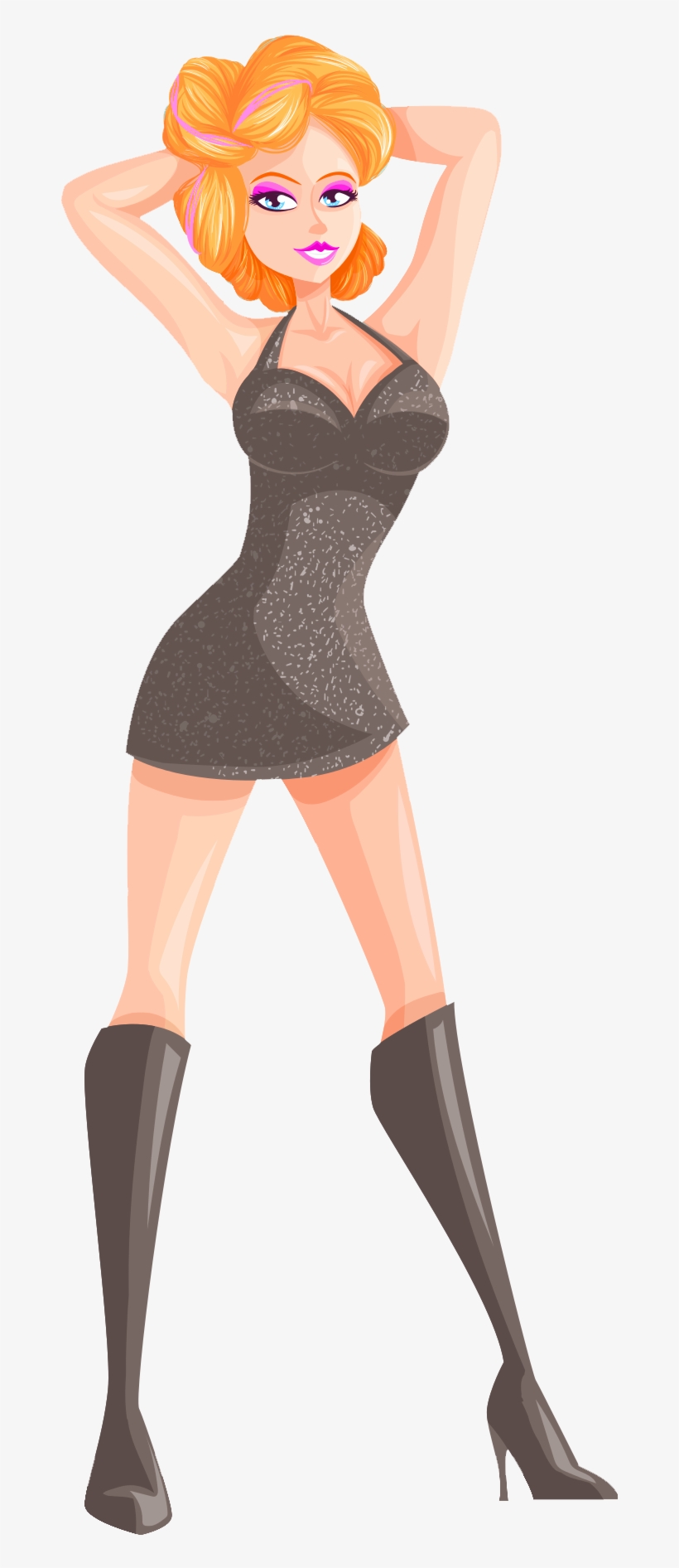 Sexy Girl Vector Png Transparent Image - Tights, transparent png download