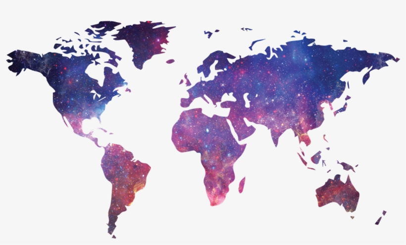 Galaxy Map Of The World, transparent png download