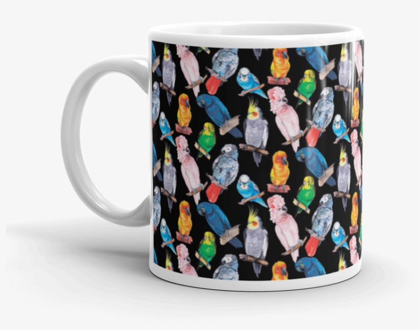 Watercolor Parrot Mug - Watercolor Painting, transparent png download
