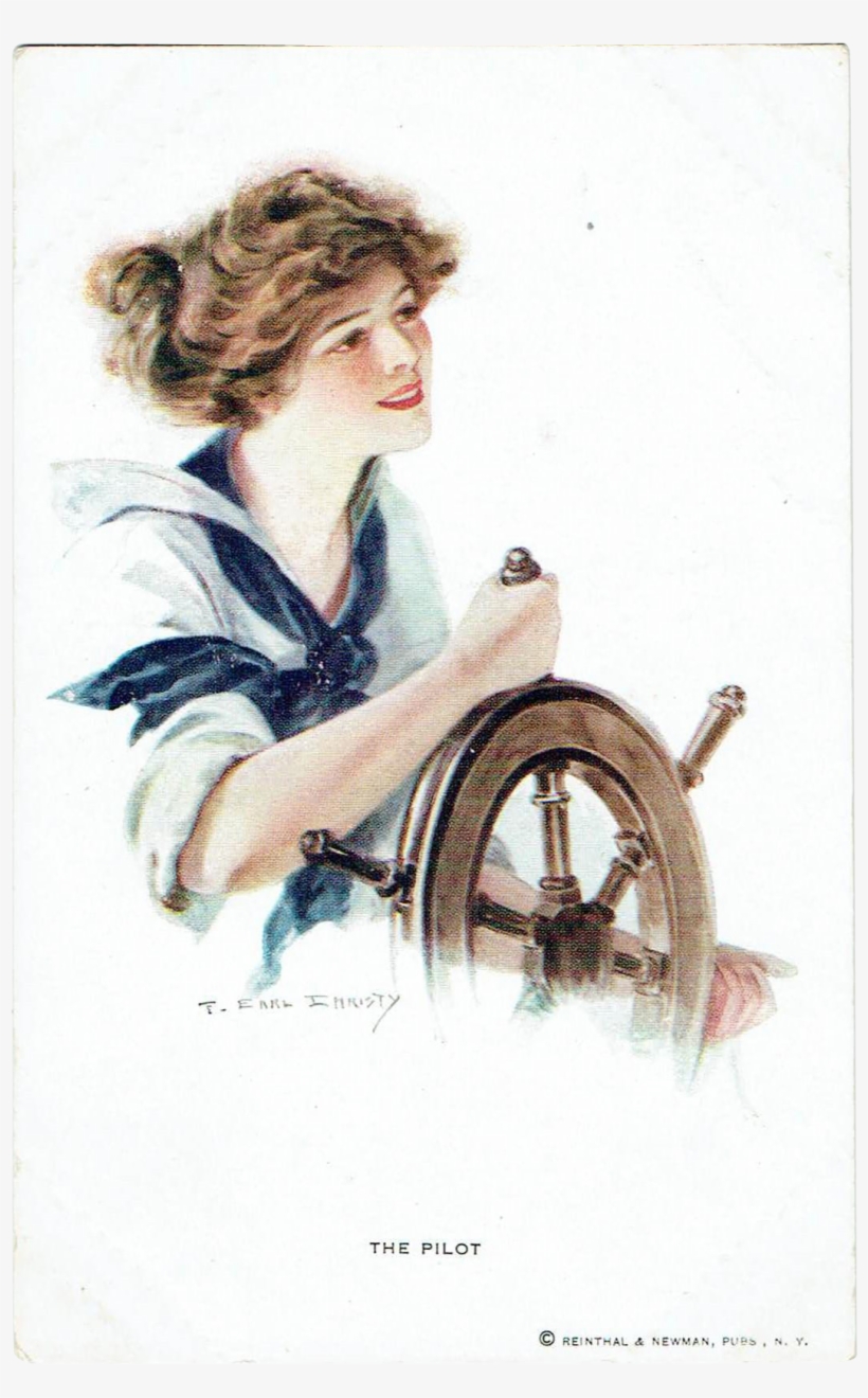 Pilot Drawing Watercolor Clipart Freeuse Library - Postcard, transparent png download