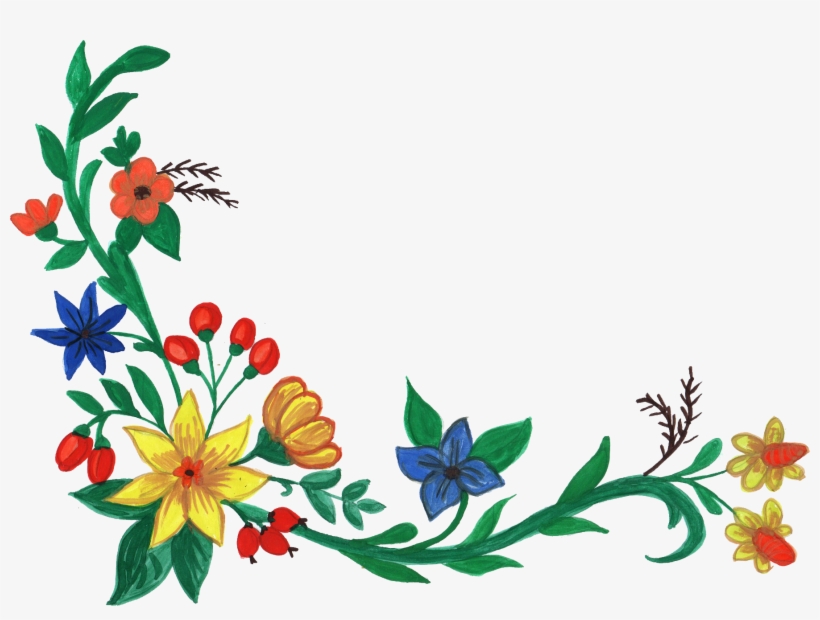 Resolution 1757 1289 Px File Format Png File Size 1 - Corner Flower Images Png, transparent png download