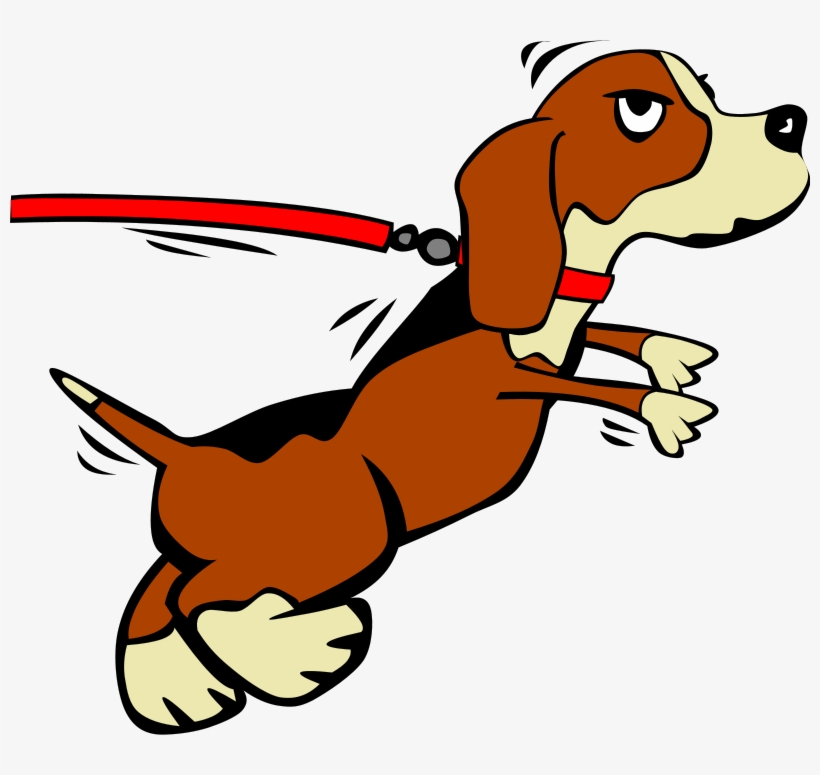 Ask Kathy About Leashes - Dog On A Leash Cartoon, transparent png download