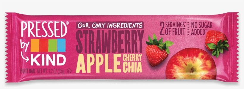 Strawberry Apple Chia - Kind Pressed Fruit Bar, Strawberry Apple Chia - 1.2, transparent png download
