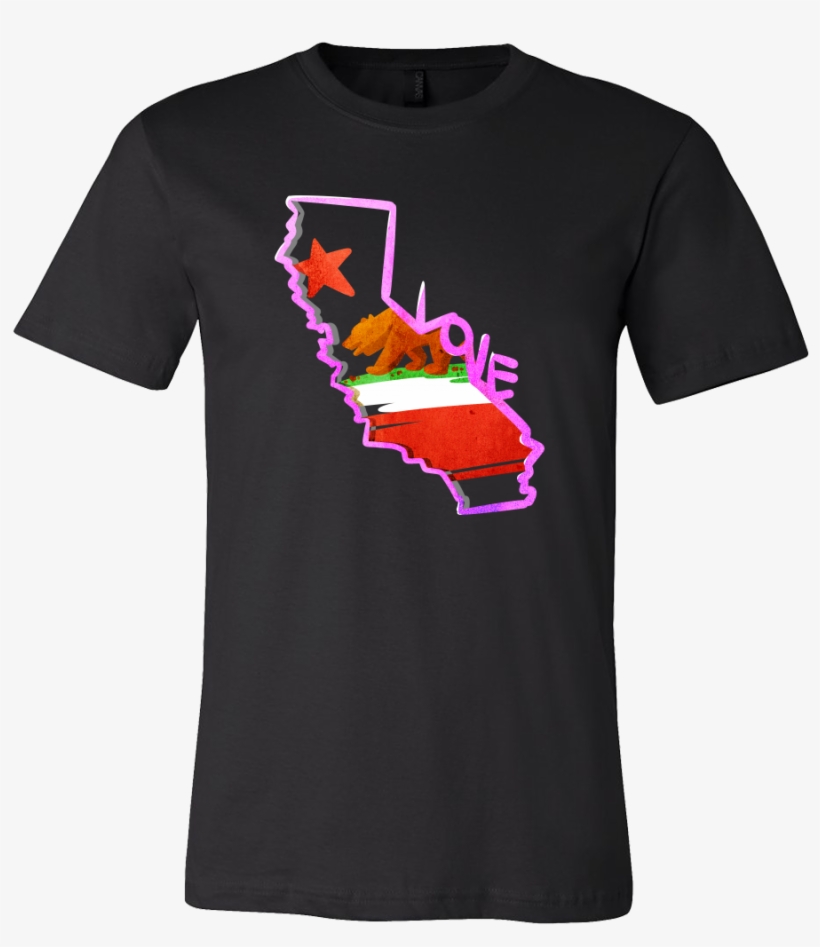 Love California State Flag Map Outline Souvenir Gift - Shirt, transparent png download