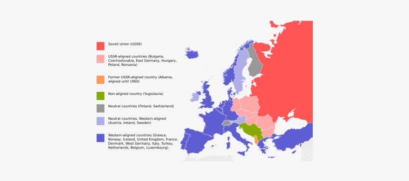 Political Situation In Europe During The Cold War - Eastern Bloc Cold War, transparent png download