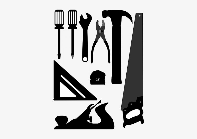 Clip Art Of Selection Tools Public Domain - Tools Silhouettes, transparent png download