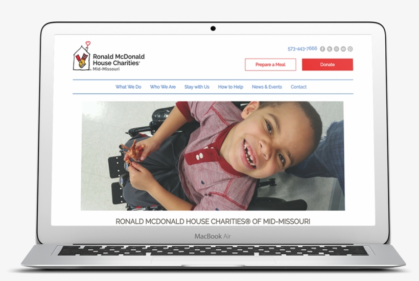 Non Profit Website Design For Ronald Mcdonald House - Netbook, transparent png download