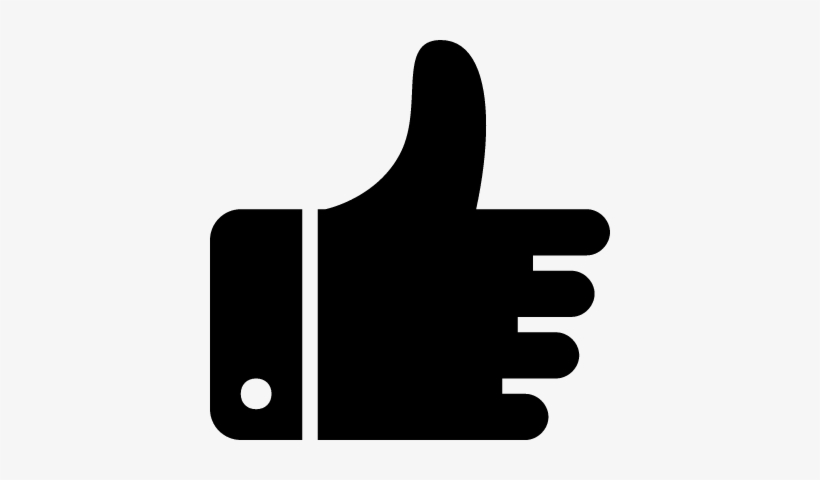 Like Thumb Up Black Hand Getsure Symbol Vector - Mano Me Gusta Negra, transparent png download