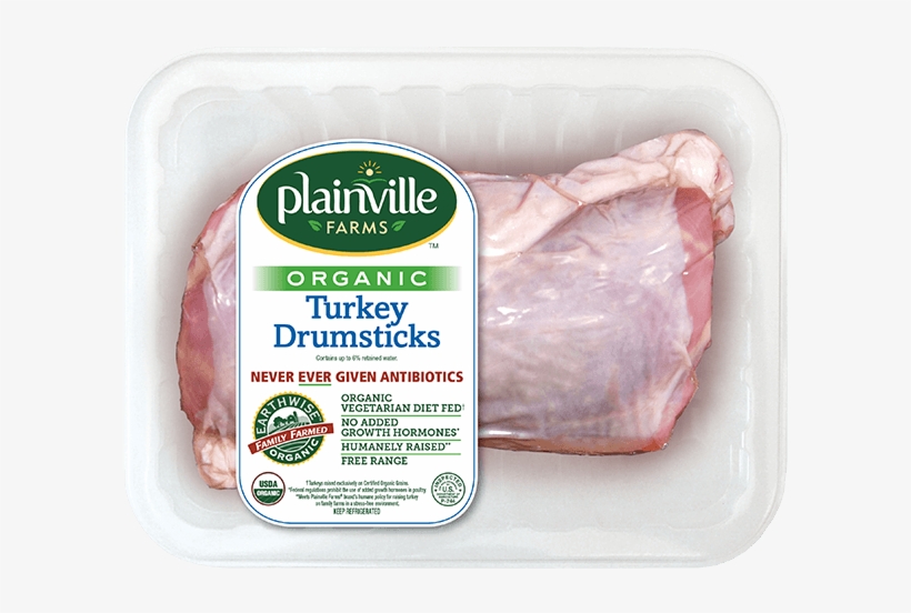 Plainville Farms® Turkey Drumsticks Are A Natural* - Plainville Farms Turkey, Ground, 94% Lean/6% Fat -, transparent png download