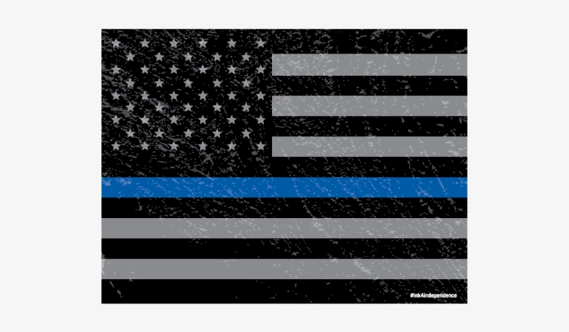 Rough Thin Blue Line - Bandeira Dos Estados Unidos, transparent png download