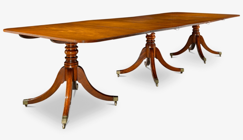Georgian Three-pedestal Dining Table - Table, transparent png download