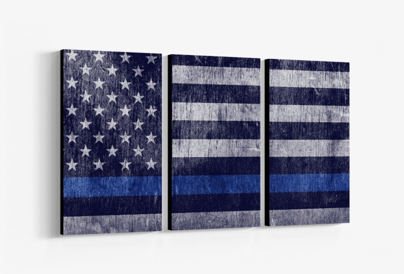 Three Piece Framed Canvas Wall Art Of An American Flag - Flag Of The United States, transparent png download