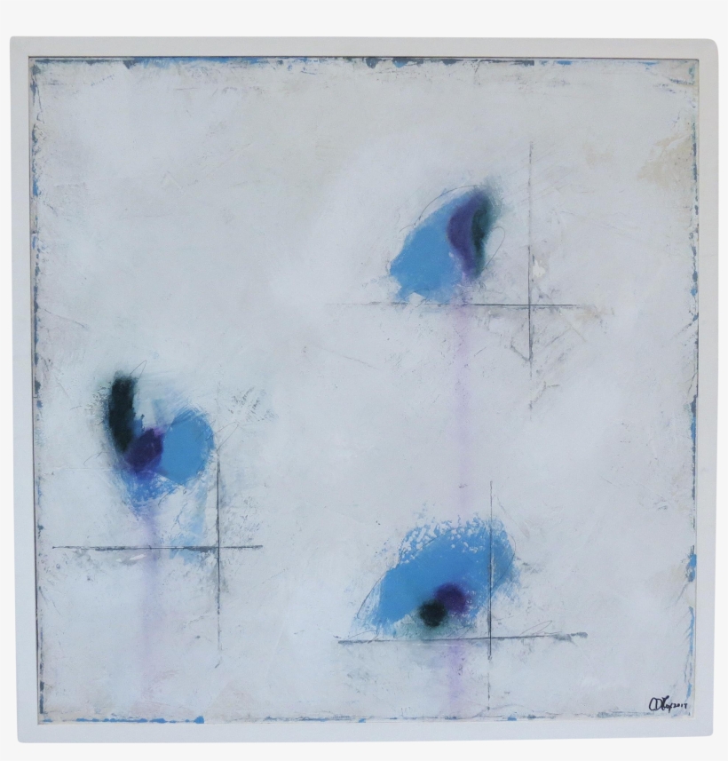 Blue Drawing Oil Pastel - Painting, transparent png download