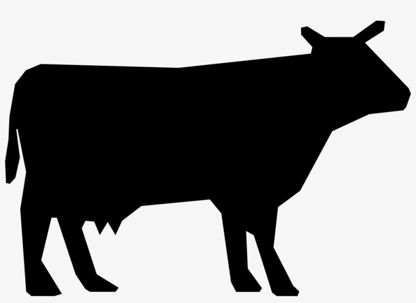 Cow Silhouette - - Señal De Transito Animales En La Via, transparent png download