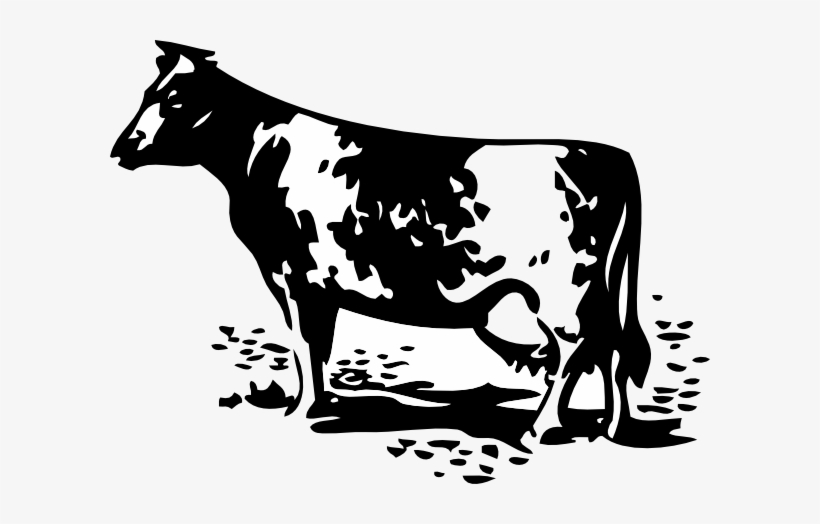 Dairy Cow Silhouette Png - Farm Silhouette, transparent png download