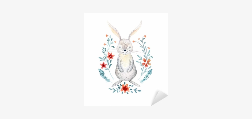 Download Cute Baby Rabbit Animalisolated Illustration For Children Woodland Animals Watercolor Png Transparent Png 400x400 Free Download On Nicepng