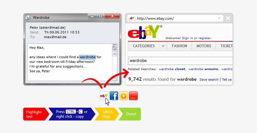 To, Ebay Can Be Reached From Anywhere On The Desktop - Ebay, transparent png download