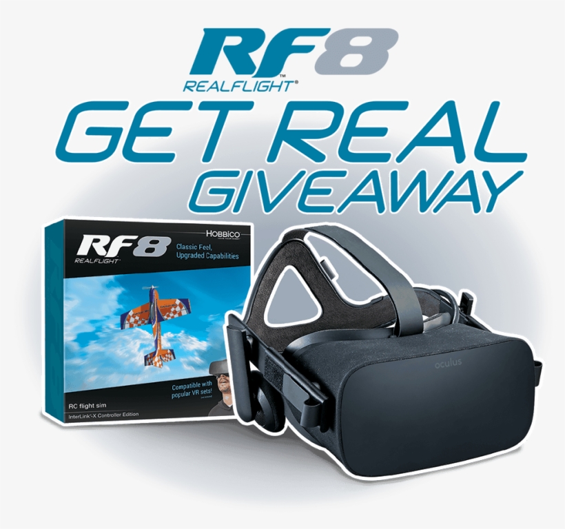 Enter To Win An Oculus Rift Vr Headset During The Realflight - Great Planes Realflight Rf-8 W/interlink-x Controller, transparent png download