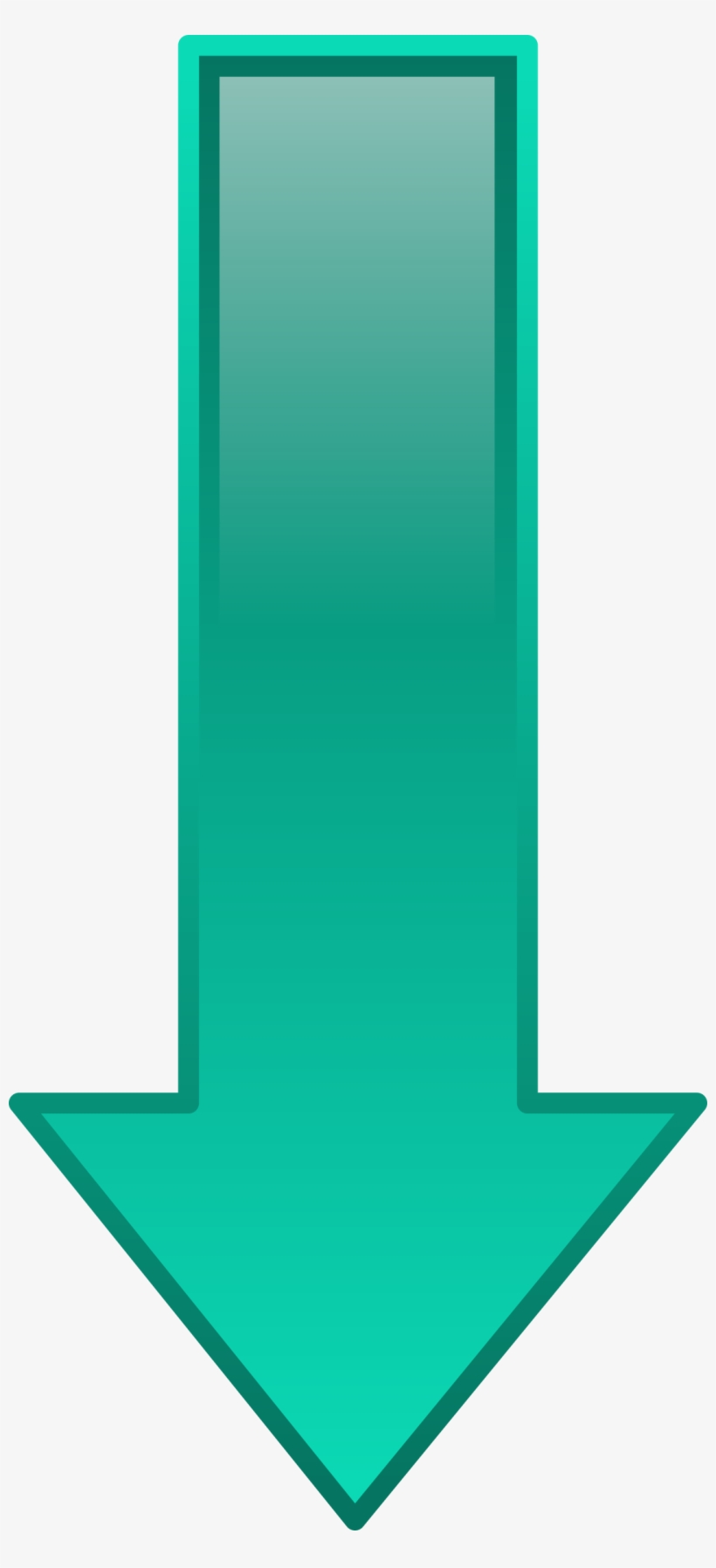 This Free Icons Png Design Of Arrow Down Cyan, transparent png download