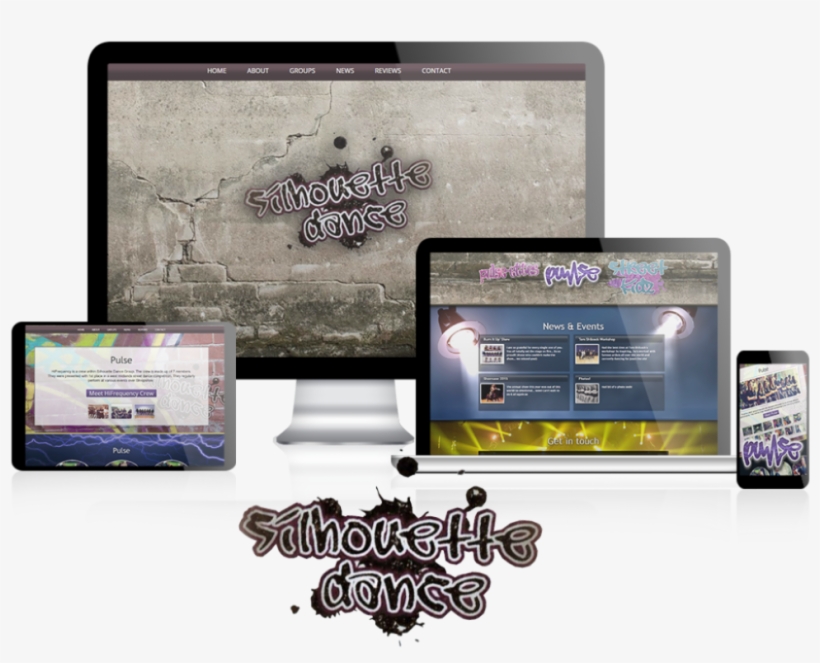 Silhouette Dance Group - Wall Texture, transparent png download