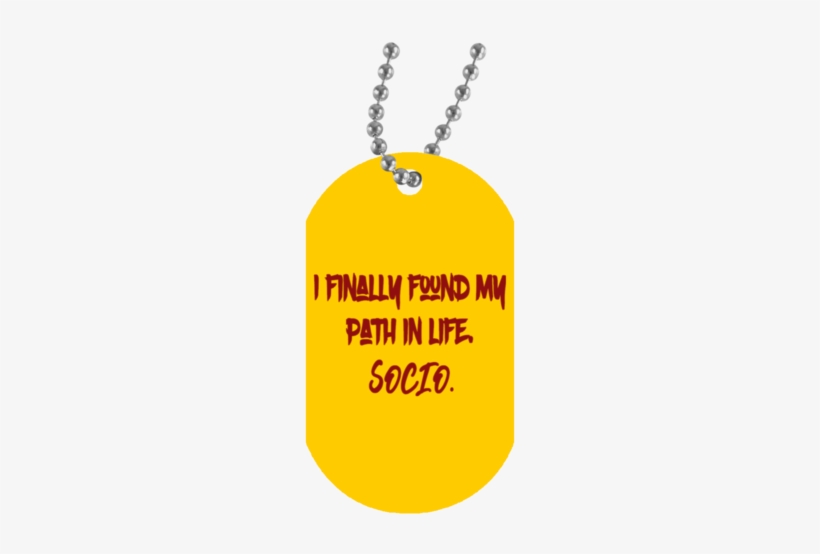 I Finally Found My Path White Dog Tag Necklace - No Ban No Wall Build Love Necklace, transparent png download