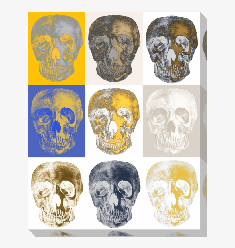 Art Classics Ltd // Andy Skull To Slice Canvas Wall - Skull, transparent png download