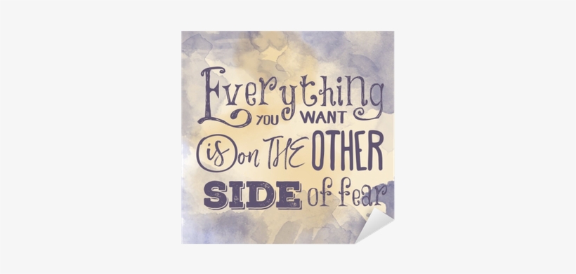 Motivational Quote On Watercolor Background - Best Gift - Everything You Want, transparent png download