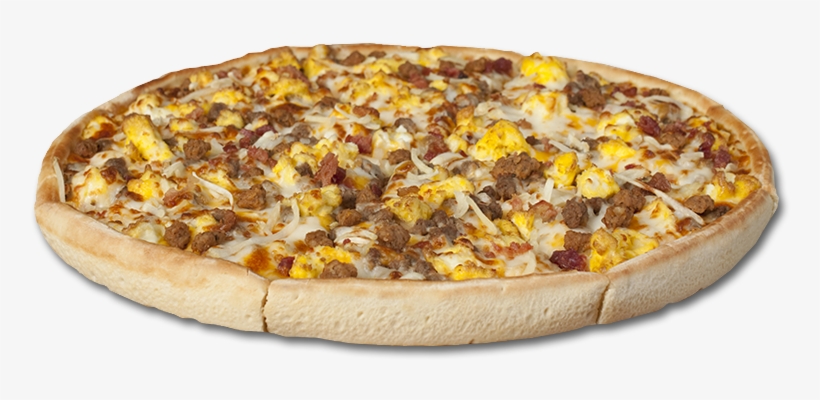 Cheddar Cheese Sauce, Scrambled Eggs, Sausage, Canadian - One Pizza, transparent png download