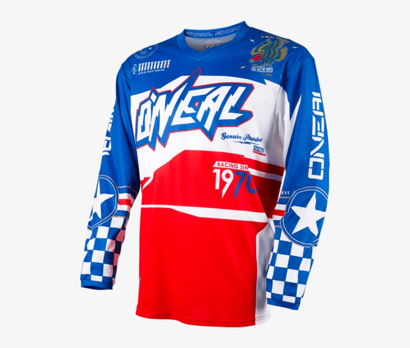 Element Afterburner Jersey Bluered - Dirtbike Jersey, transparent png download