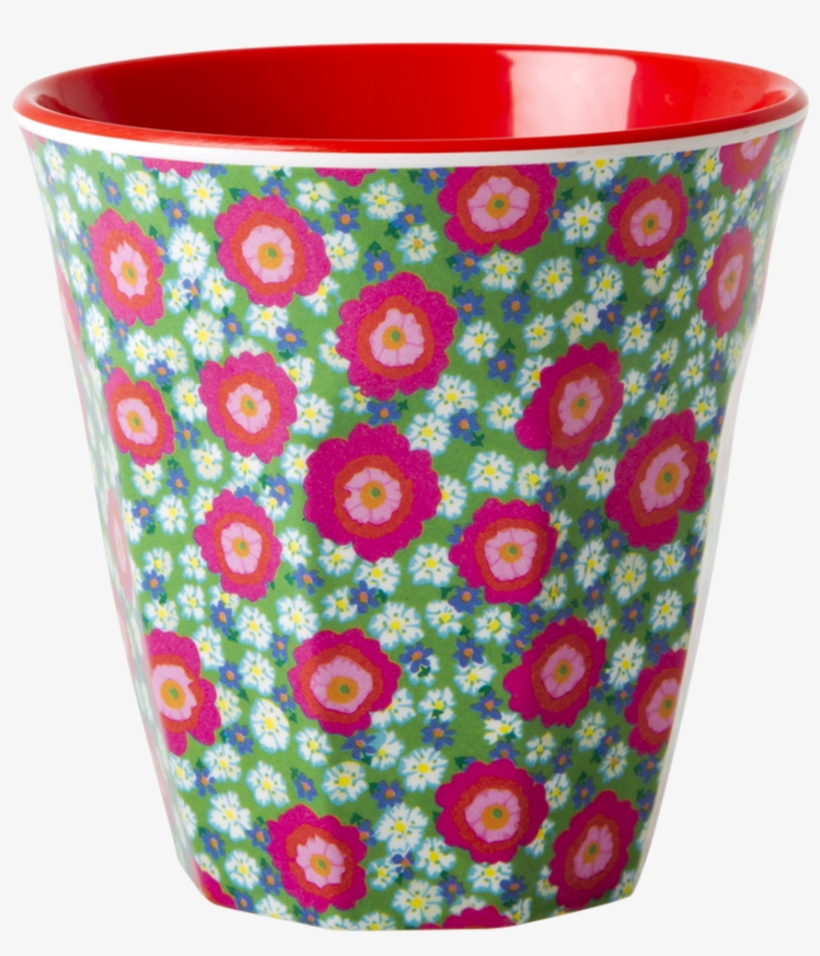 Melamine Cup - Rice Melamine Cup Two Tone With Peony Print, transparent png download