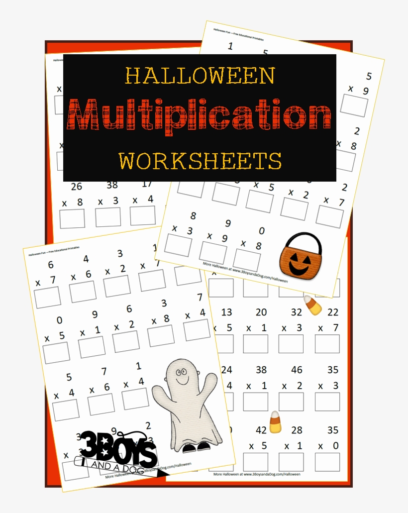 Halloween Printables - Multiplication Halloween 1 & 0, transparent png download