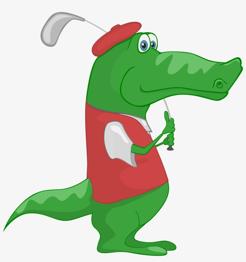 Crocodile Playing Golf Icons Png - Crocodile Playing Golf, transparent png download