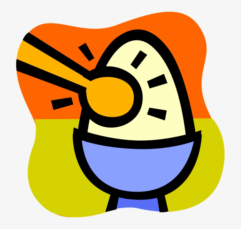 Vector Illustration Of Soft Boiled Egg For Breakfast, transparent png download