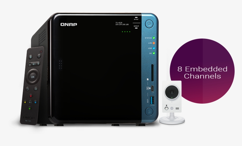 Qvr Pro - Qnap Ts-453b 4-bay Diskless Nas Server - Sata 6gb/s, transparent png download