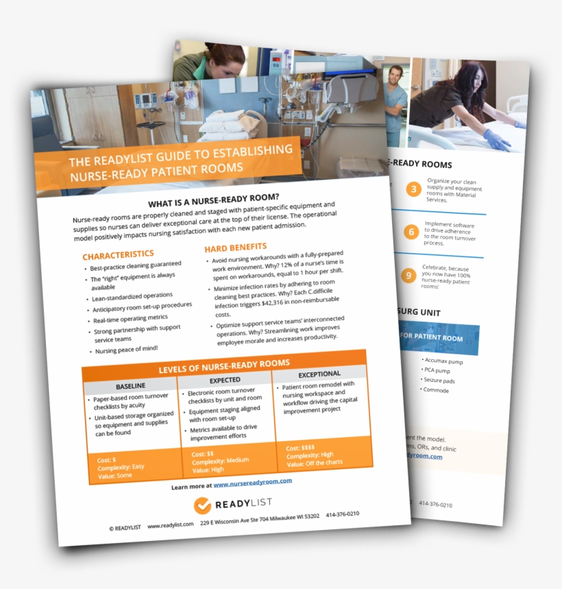 Readylist's Guide To Establishing Nurse-ready Patient - Flyer, transparent png download