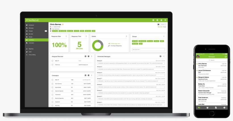 Candidate Dashboard In Textrecruit - Recruitment Ats Dashboard, transparent png download