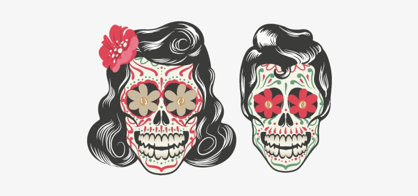 Compre Junto - Skull Dias De Los Muertos, transparent png download