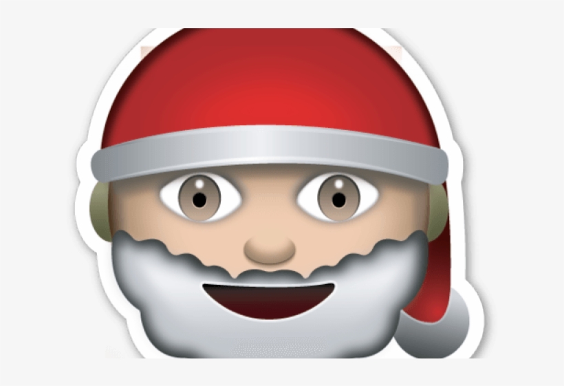 Santa Clipart Emoji - Father Christmas Emoji Png, transparent png download