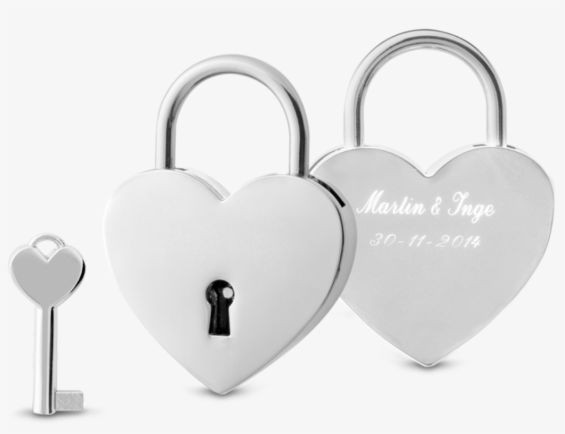 Liefdesslotje In Een Hartvorm In Zilver Kleur En In - Love, transparent png download